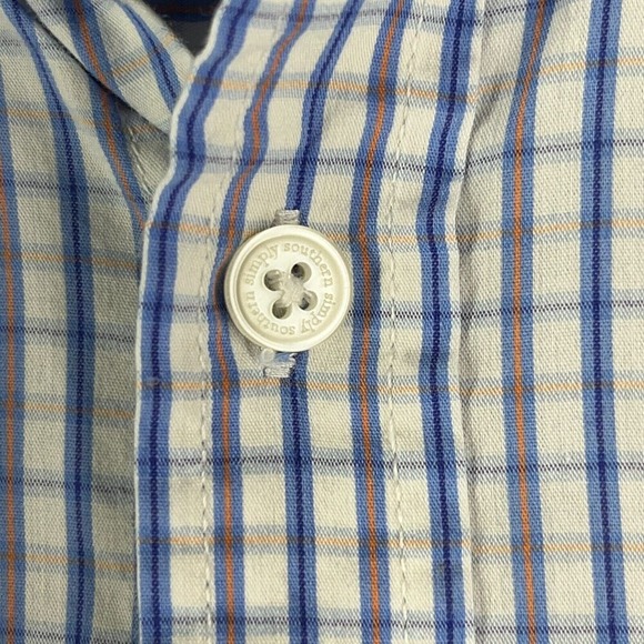 Simply Southern Shirt Mens M Plaid Office Casual Preppy Modern Minimal Coastal - Picture 5 of 12